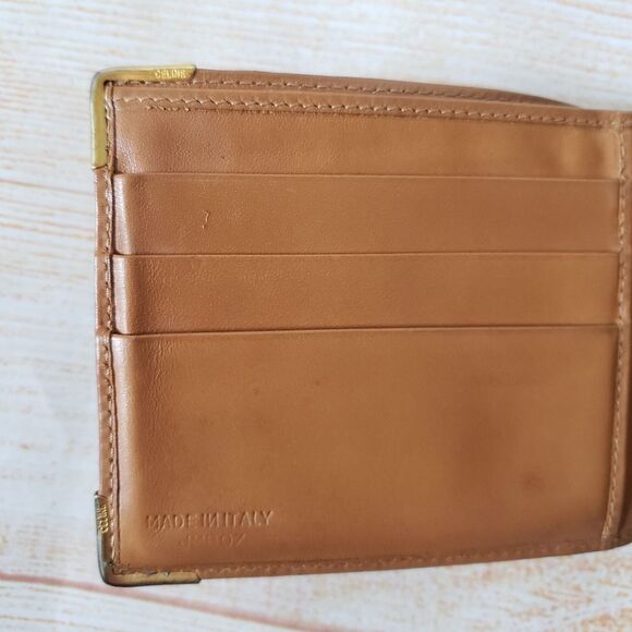 Authentic Celine Paris Macadam Dark Brown Tan Bifold Wallet Unisex Vintage - Picture 11 of 16